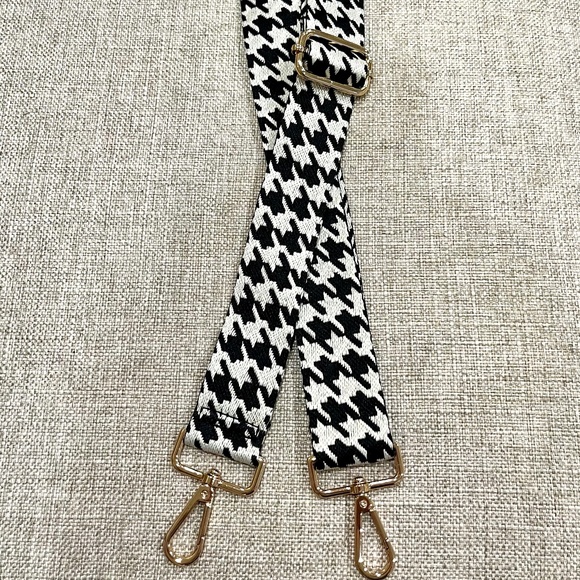 Guitar Straps Crossbody Bag Strap NWOT Houndstooth - Picture 1 of 6